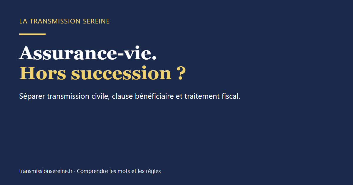 Assurance-vie. Hors succession ?